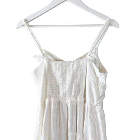 LC Lauren Conrad Button Front Dress Sz M‎ White - Picture 6 of 8